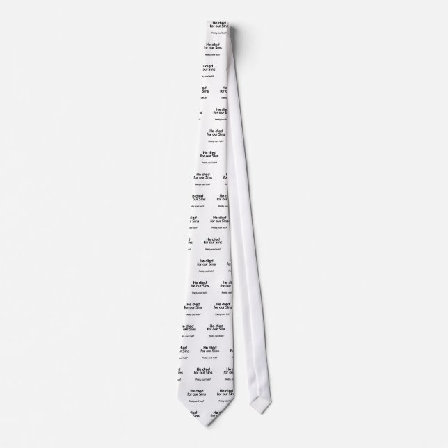 Jesus Died for Our Sins Christian Tie (Front)