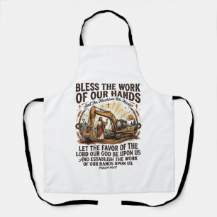 Jesus Diesel Mechanic Heavy Equipment Shirt Faith Apron
