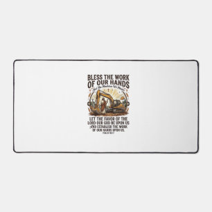 Jesus Diesel Mechanic Heavy Equipment Shirt Faith Desk Mat