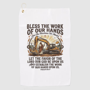 Jesus Diesel Mechanic Heavy Equipment Shirt Faith  Golf Towel