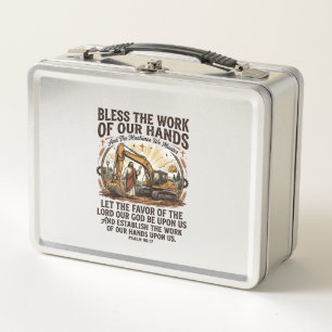 Jesus Diesel Mechanic Heavy Equipment Shirt Faith  Metal Lunch Box