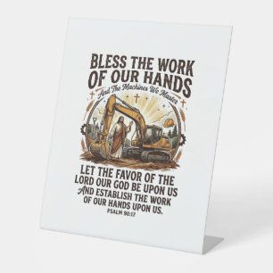 Jesus Diesel Mechanic Heavy Equipment Shirt Faith  Pedestal Sign