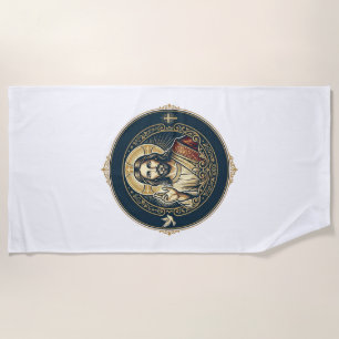 Jesus Digital Artist iPad Art T-Shirt Inspirationa Beach Towel