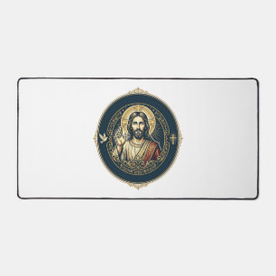 Jesus Digital Artist iPad Art T-Shirt Inspirationa Desk Mat