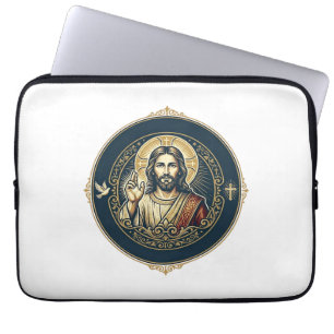 Jesus Digital Artist iPad Art T-Shirt Inspirationa Laptop Sleeve