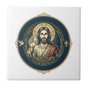 Jesus Digital Artist iPad Art T-Shirt Inspirationa Tile