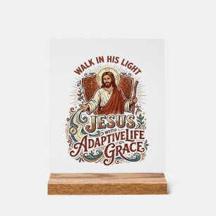 Jesus Disability Encouragement T-Shirt Inspiration Acrylic Sign