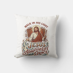 Jesus Disability Encouragement T-Shirt Inspiration Cushion