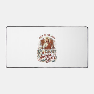 Jesus Disability Encouragement T-Shirt Inspiration Desk Mat