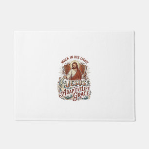 Jesus Disability Encouragement T-Shirt Inspiration Doormat