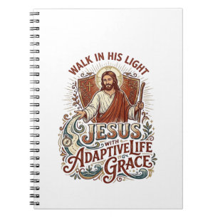 Jesus Disability Encouragement T-Shirt Inspiration Notebook