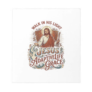 Jesus Disability Encouragement T-Shirt Inspiration Notepad