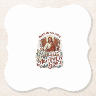 Jesus Disability Encouragement T-Shirt Inspiration Paper Coaster