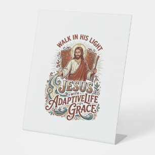 Jesus Disability Encouragement T-Shirt Inspiration Pedestal Sign