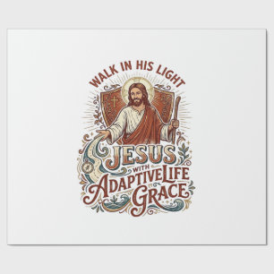 Jesus Disability Encouragement T-Shirt Inspiration Wrapping Paper