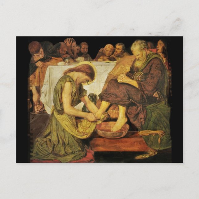 Jesus  Disciple's Feet Postcard (Front)