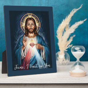 Jesus Divine Mercy Artistic Chalk Drawing Plaque