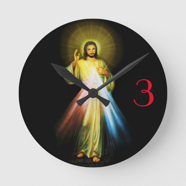 Jesus Divine Mercy Hour Clock (Front)