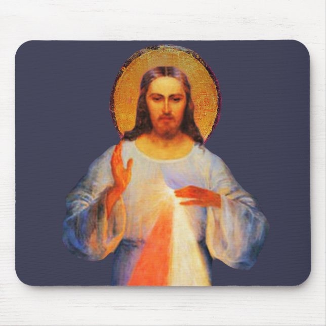Jesus Divine Mercy Mouse Pad (Front)
