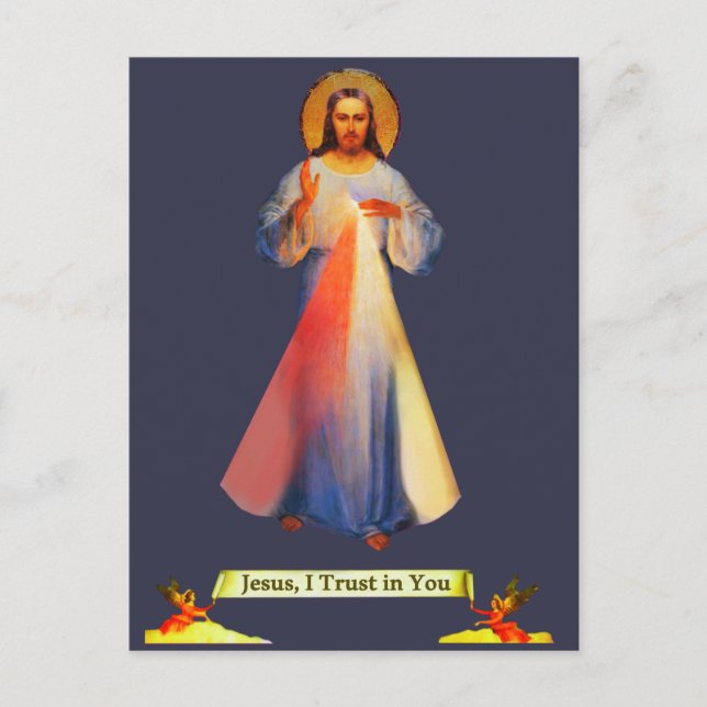 Jesus Divine Mercy Post Card (Front)