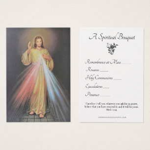 Jesus Divine Mercy Spiritual Bouquet Prayer Holy 
