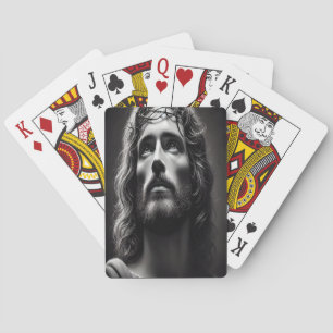 Jesus Divine Shepherd with Tender Gaze Playing Cards