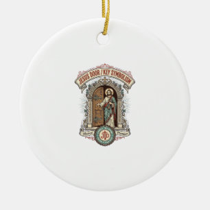 Jesus Door Key Symbolism Jesus Door Key Symbolism  Ceramic Tree Decoration