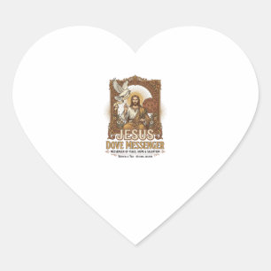 Jesus Dove Messenger Jesus Dove Messenger Christia Heart Sticker