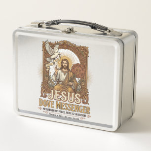Jesus Dove Messenger Jesus Dove Messenger Christia Metal Lunch Box