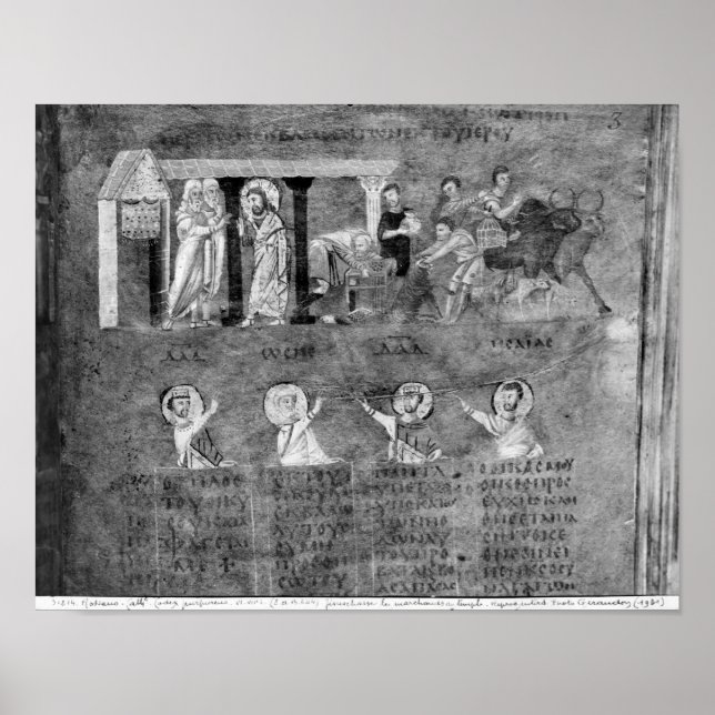 Jesus driving the merchants from the Temple Poster (Front)