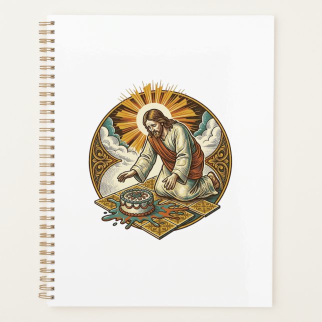 Jesus Dropped Birthday Cake Face Down Kitchen Floo Planner (Front)