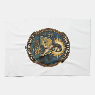Jesus Dropped Late Night Taco Street Food Drunk Hu Tea Towel