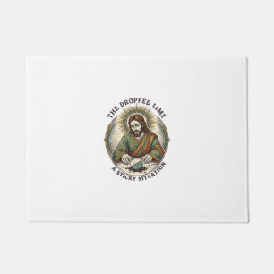 Jesus Dropped Lime Wedge Dirty Floor Tequila Party Doormat