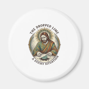 Jesus Dropped Lime Wedge Dirty Floor Tequila Party Magnet