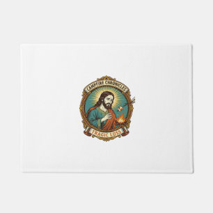 Jesus Dropped Marshmallow Campfire Party Fail Humo Doormat
