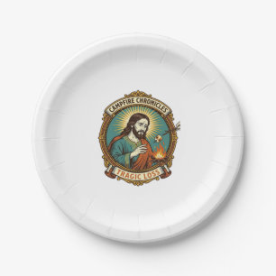 Jesus Dropped Marshmallow Campfire Party Fail Humo Paper Plate