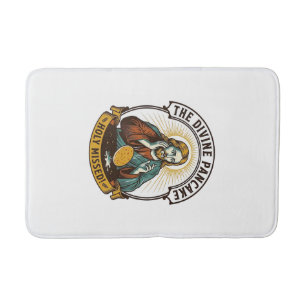 Jesus Dropped Perfect Pancake Flipping Missed Pan Bath Mat