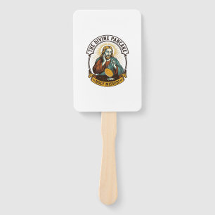 Jesus Dropped Perfect Pancake Flipping Missed Pan  Hand Fan