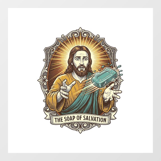 Jesus Dropped Slippery Soap Shower Clumsy Bathroom (Sheet)
