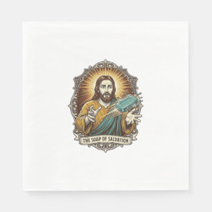 Jesus Dropped Slippery Soap Shower Clumsy Bathroom Napkin