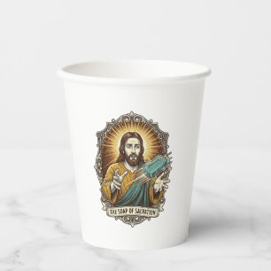 Jesus Dropped Slippery Soap Shower Clumsy Bathroom Paper Cups