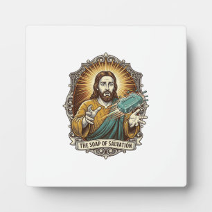 Jesus Dropped Slippery Soap Shower Clumsy Bathroom Plaque