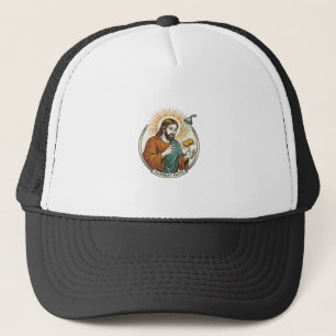 Jesus Dropped Slippery Soap Shower Tub Clumsy Humo Trucker Hat