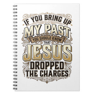 Jesus Dropped The Charges Vintage Christian Shirt Notebook