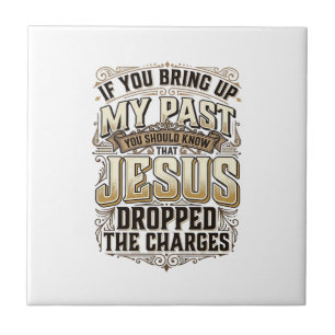 Jesus Dropped The Charges Vintage Christian Shirt Tile