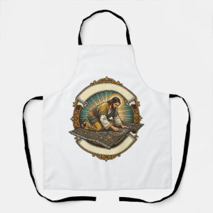 Jesus Dropped Tiny Screw Thick Carpet DIY Humor_1 Apron