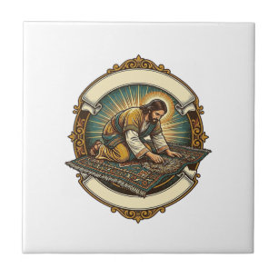 Jesus Dropped Tiny Screw Thick Carpet DIY Humor_1 Tile