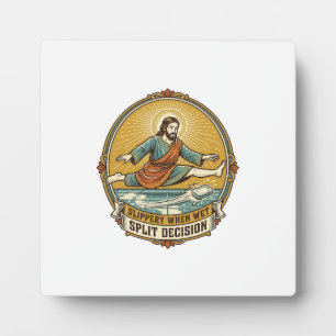 Jesus Dropped Wet Soap Sliding Bathroom Floor Clum Plaque