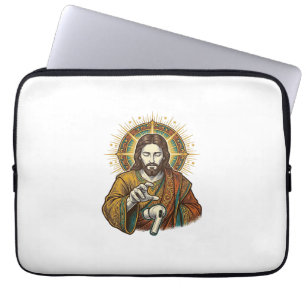 Jesus Dropped Wireless Earbud Under Desk Tech Clum Laptop Sleeve