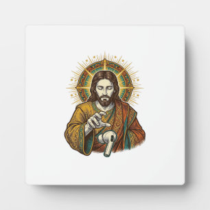 Jesus Dropped Wireless Earbud Under Desk Tech Clum Plaque
